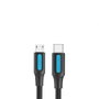Vention Cable USB 2.0 Tipo-C a Micro USB 1.5m Negro